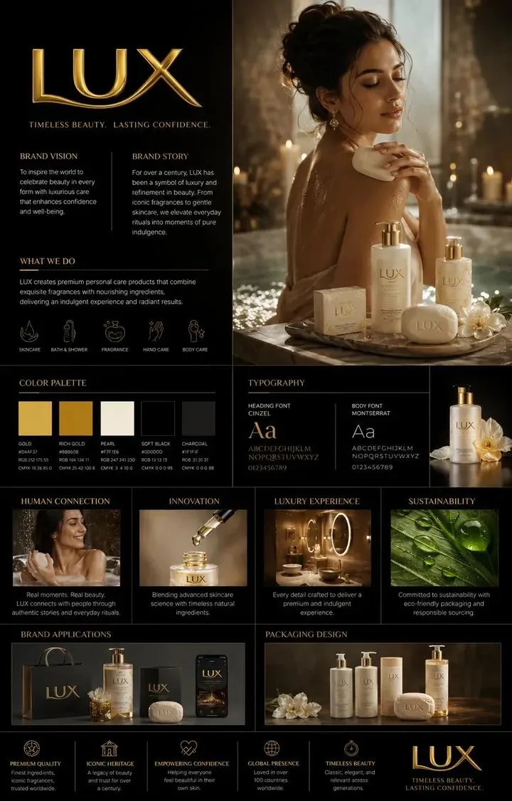 Premium brand guidelines infographic poster luxury design — After