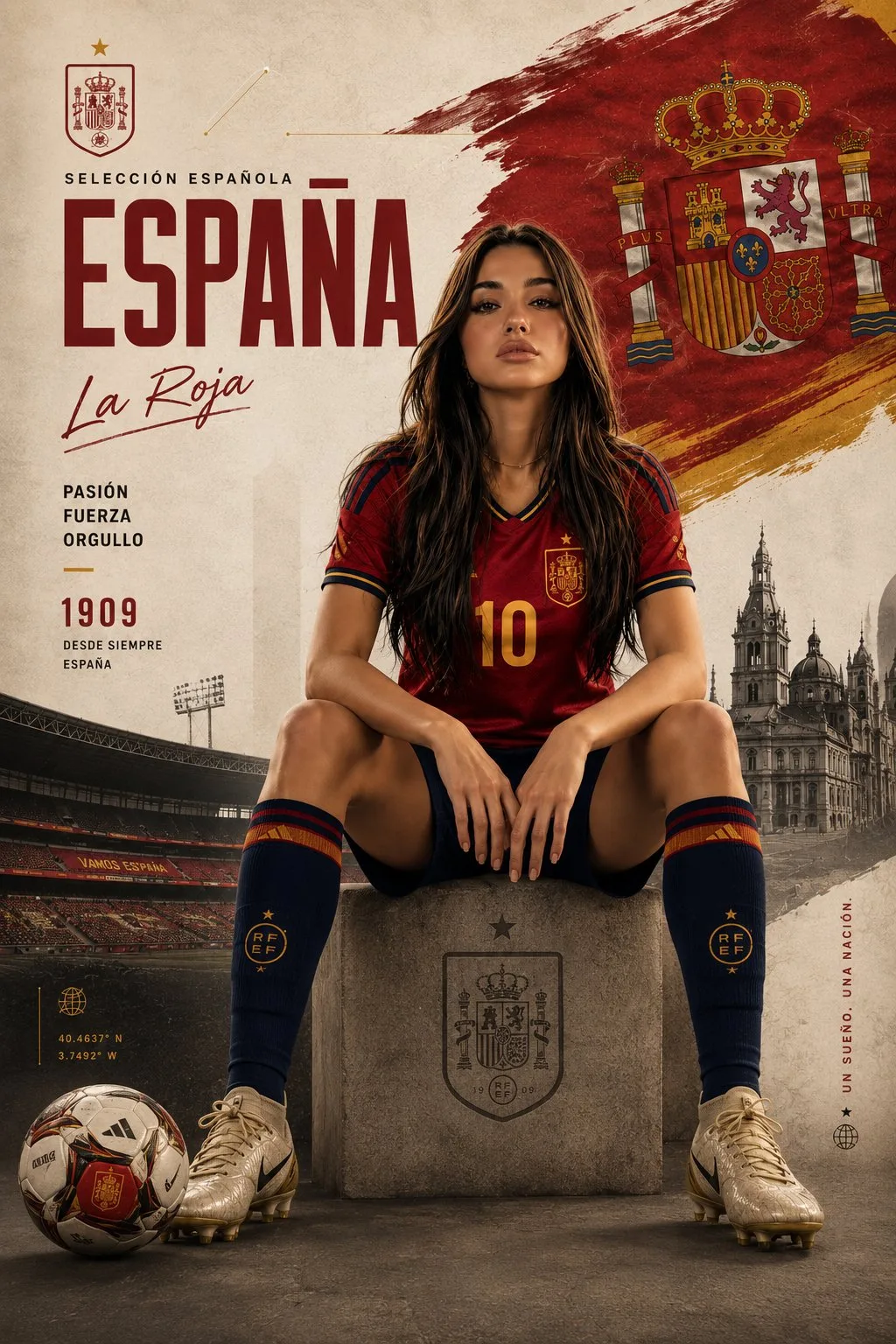 Spain womens football no10 sports poster — After