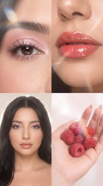Strawberry milk glass halo beauty