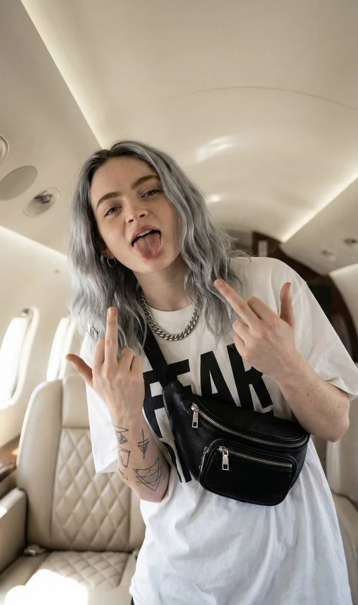 Rebellious girl private jet — Sonra