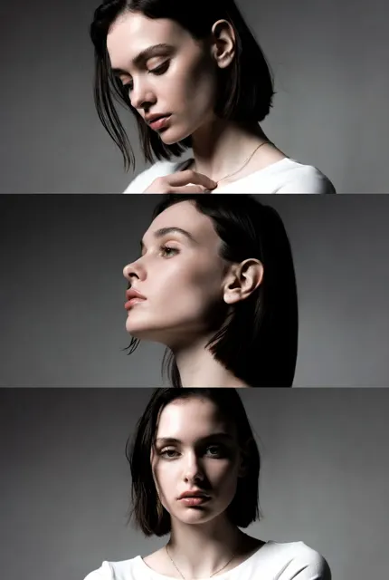Minimalist bw fashion triptych