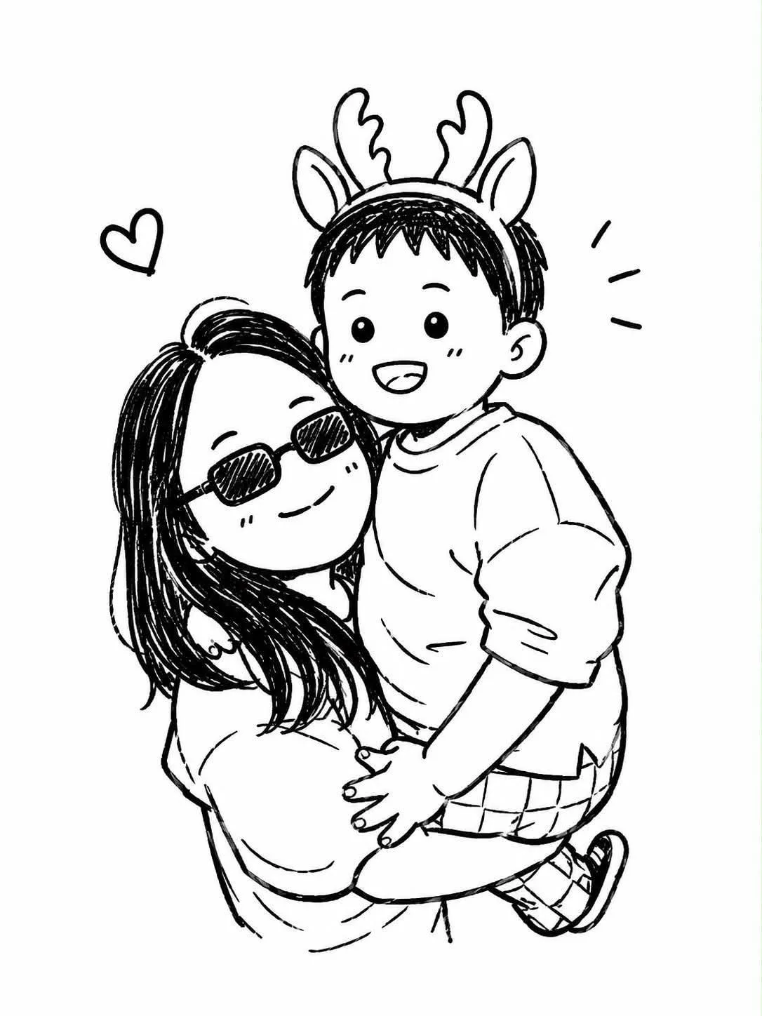 Photo to cute chibi doodle illustration — Sonra