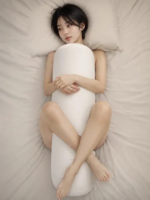 Bedroom bed supine body pillow composition