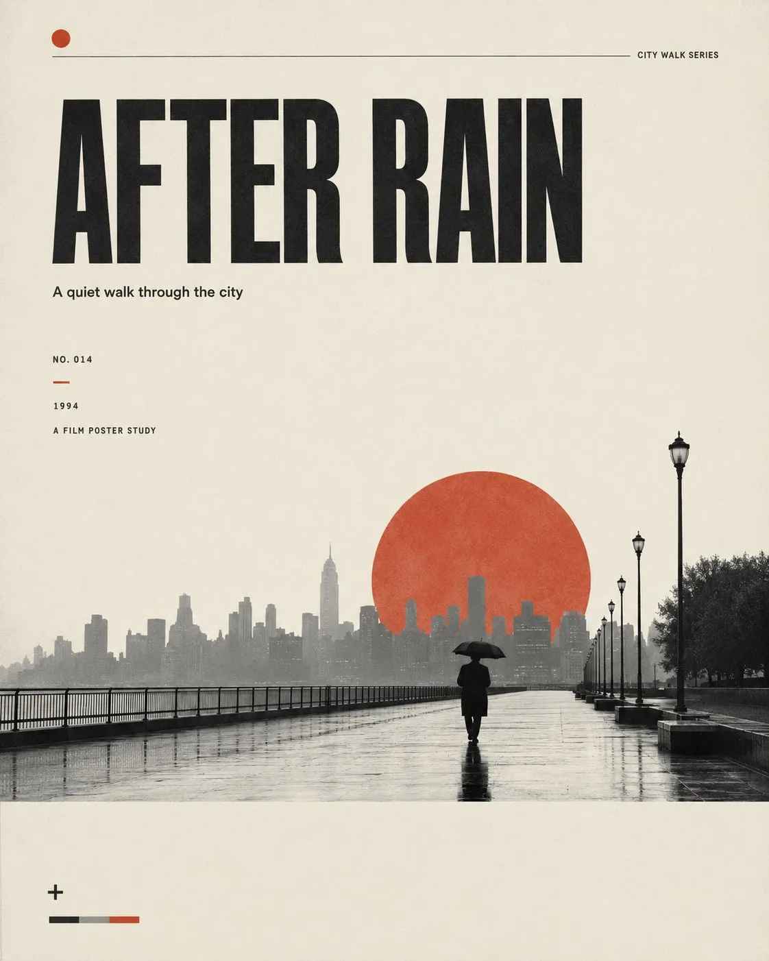 Minimalist cinematic editorial poster — After
