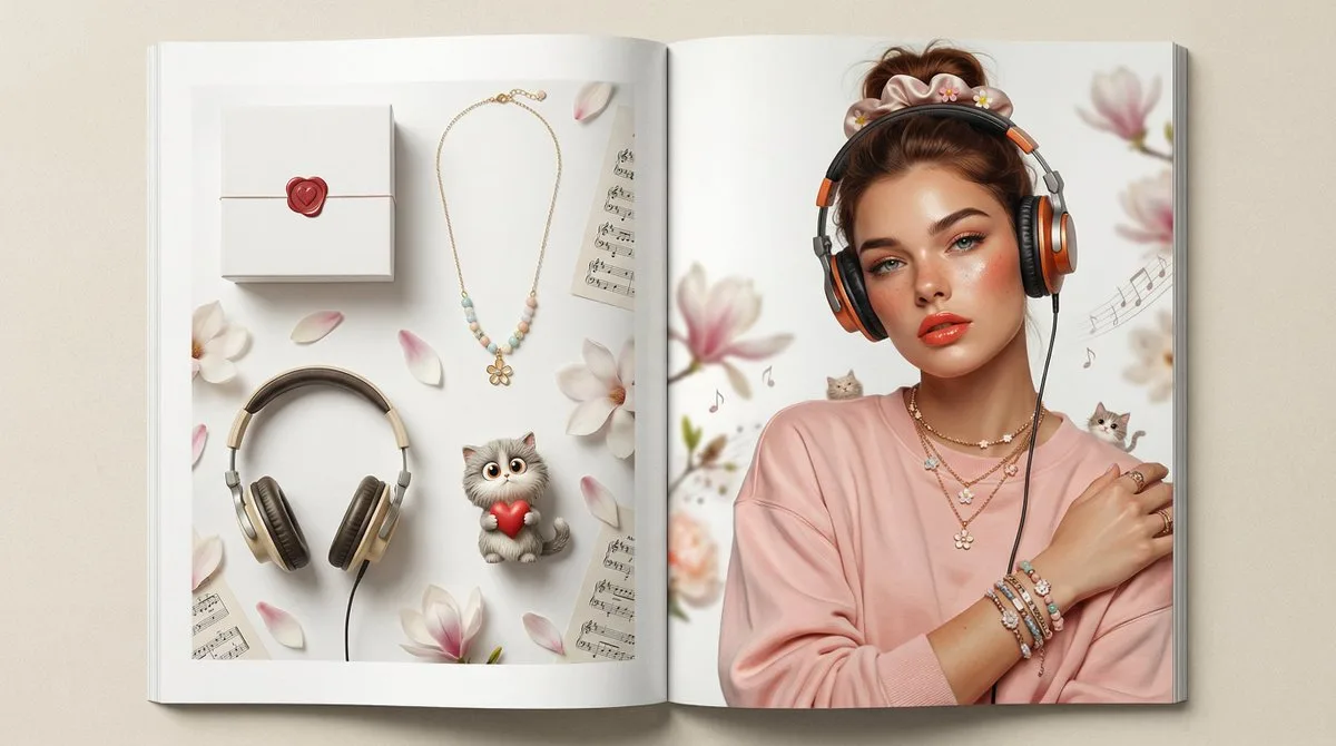 High fashion magazine spread — After