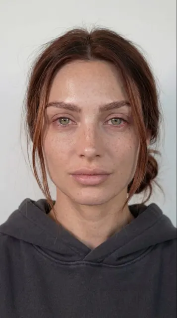 Green eyes realistic portrait