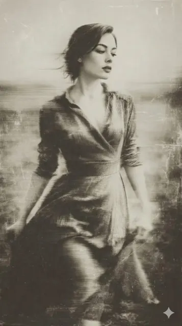 Vintage sepia ethereal portrait