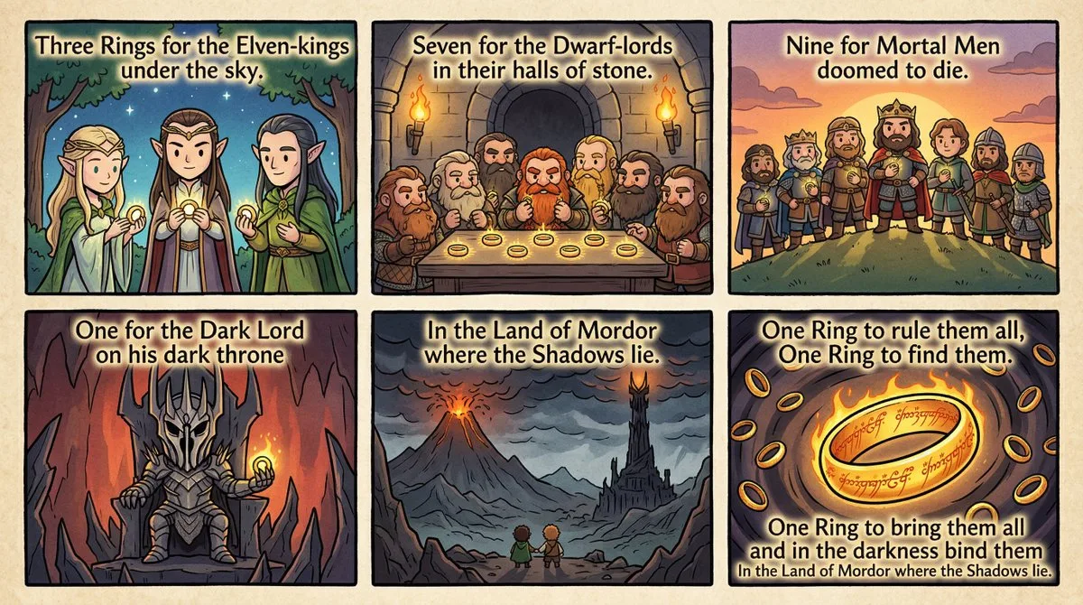 Cute lotr ring poem comic — Sonra