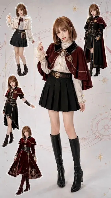 Realistic high end college style outfit collage