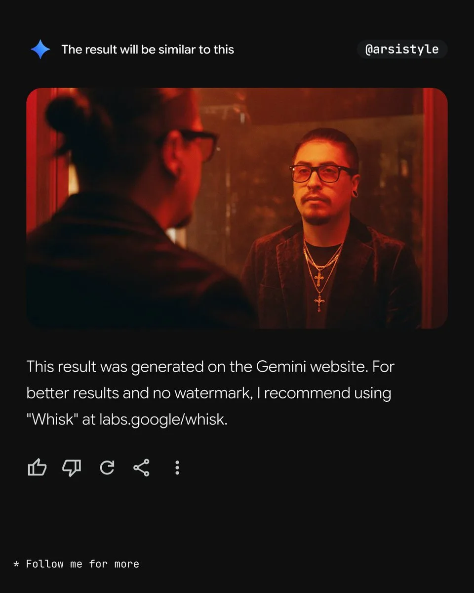 Cinematic red mirror reflection — Sonra