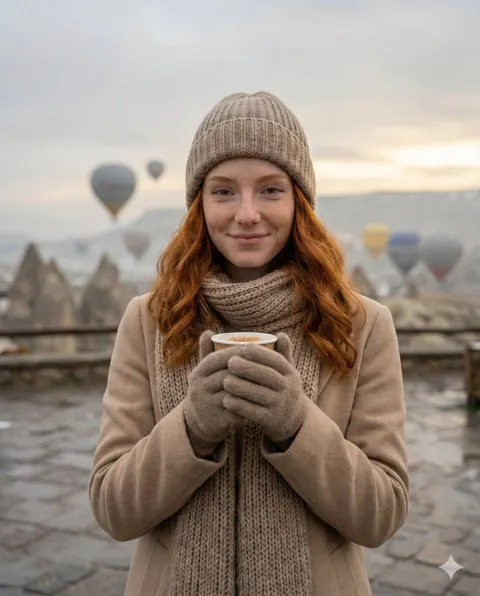 Cappadocia winter morning travel photo