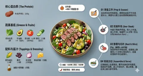 Creative floating food infographic