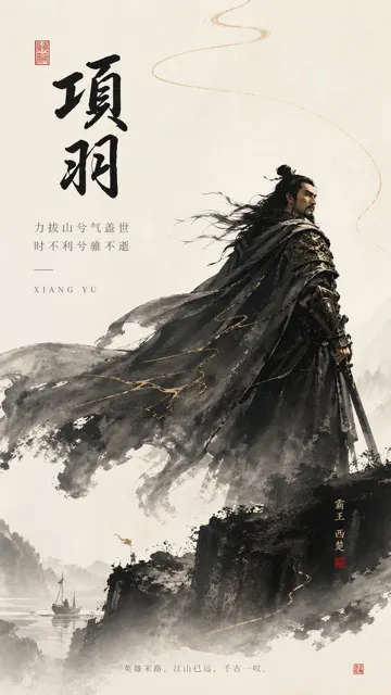 Neo chinese minimal xiang yu poster design