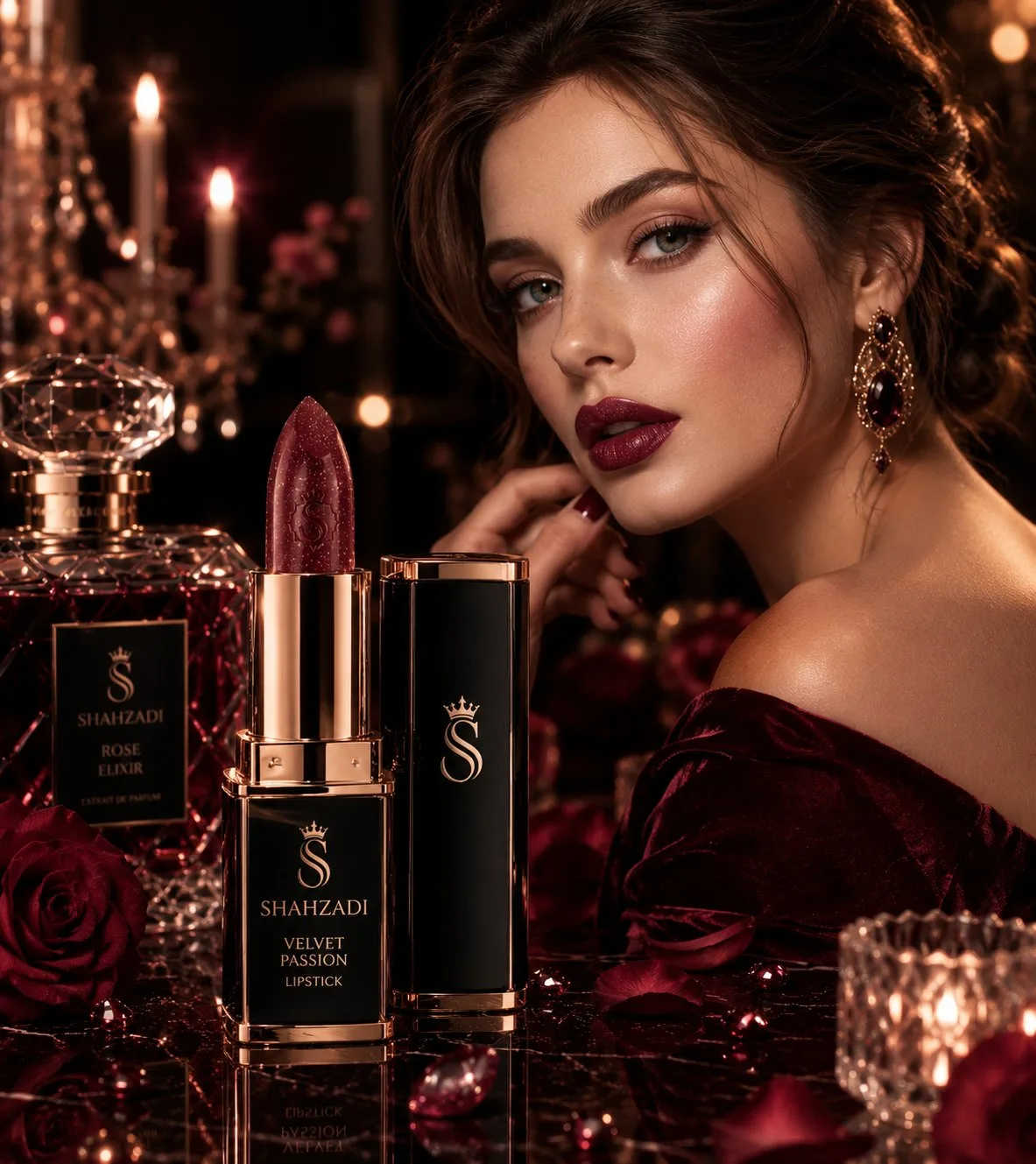 Luxury beauty advertisement prompt — Sonra