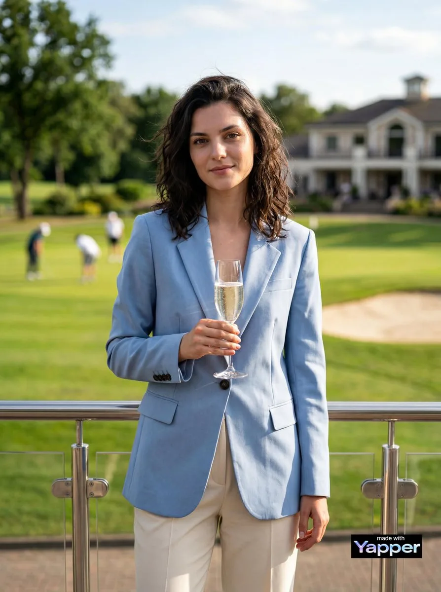 Luxury golf terrace champagne — Sonra