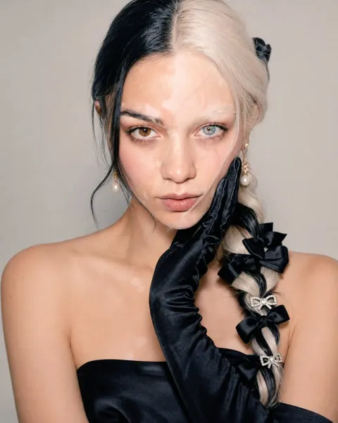 Ultra realistic beauty editorial portrait consistency