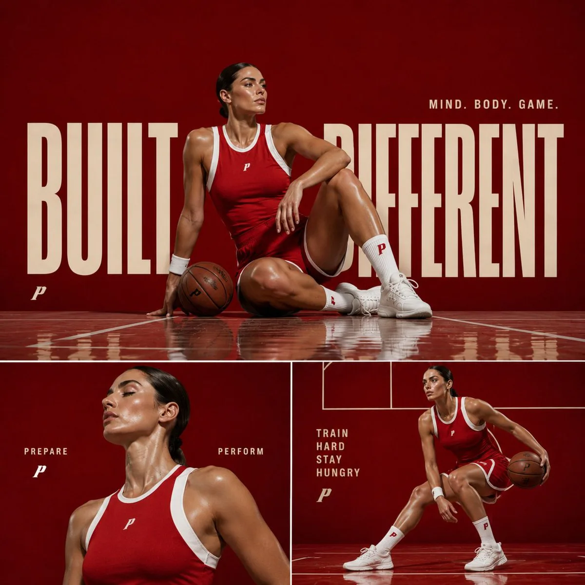 Ultra premium sports poster of female basketball player — After