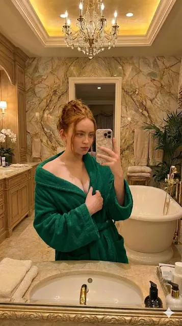 Luxurious marble bathroom mirror