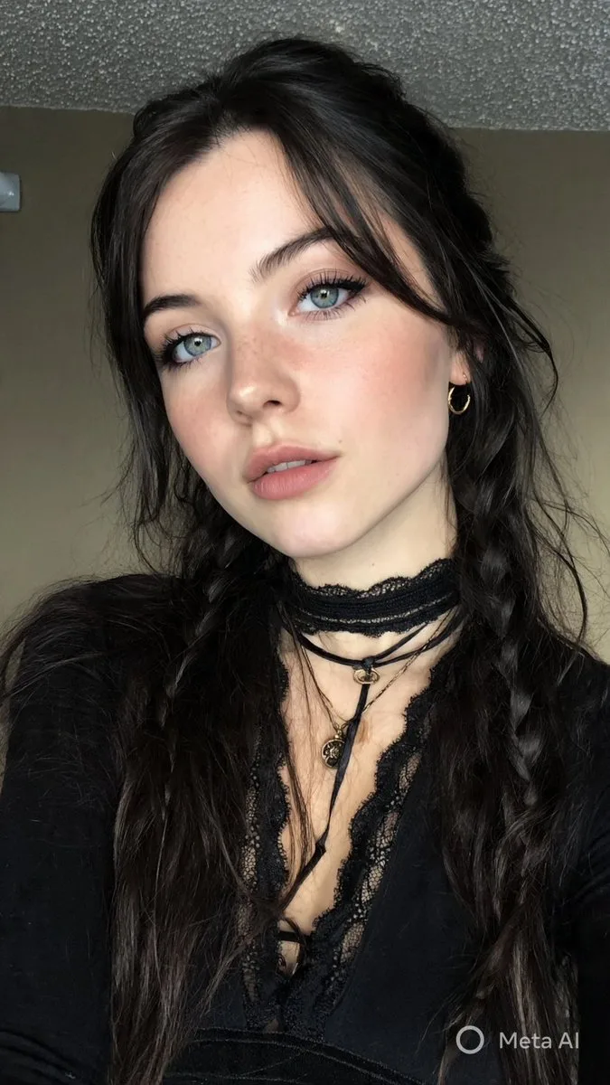 Atmospheric soft goth selfie — After