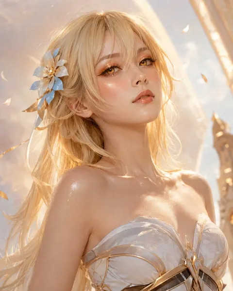 Photorealistic luxury beauty portrait prompt