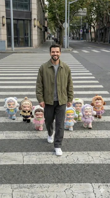 Hyper realistic wide angle street walk