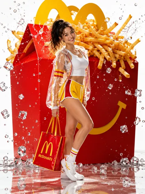 Mcdonalds fashion advertising hyperrealistic photography