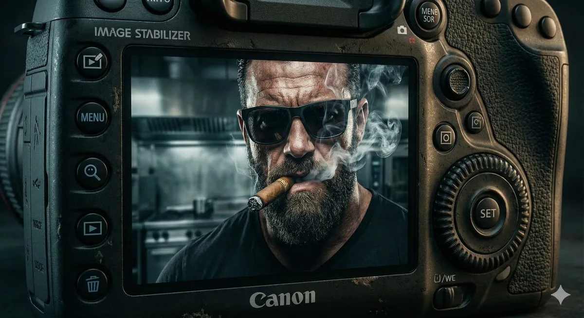 Digital screen cigar tough guy — After
