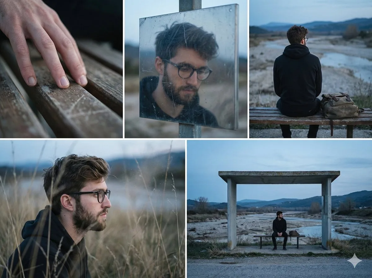 Blue hour bus stop memory — Sonra