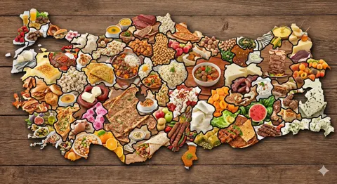 Turkiye food city map