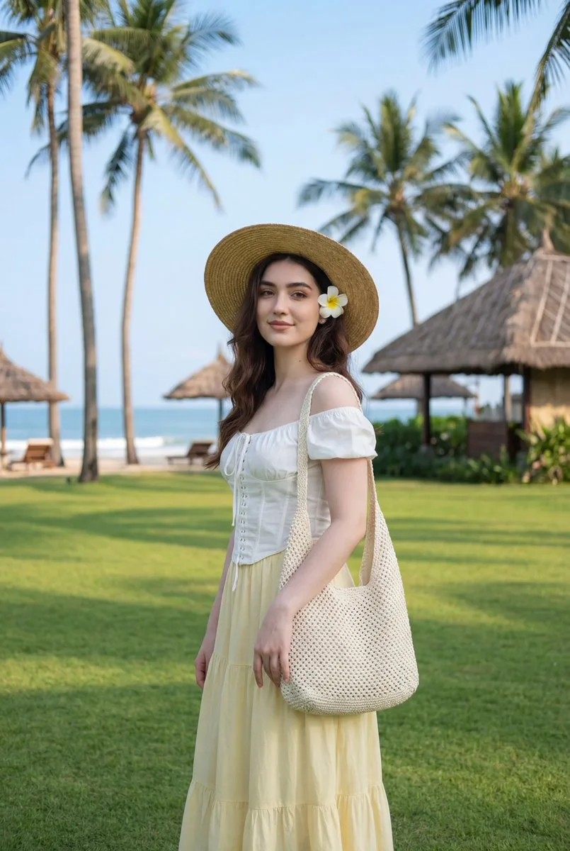 Tropical island vacation girl — Sonra
