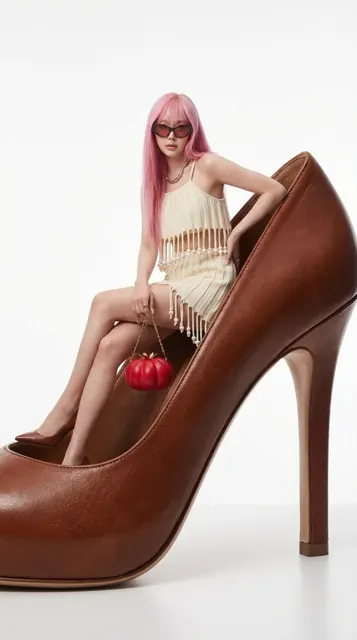 Luxury editorial giant heel