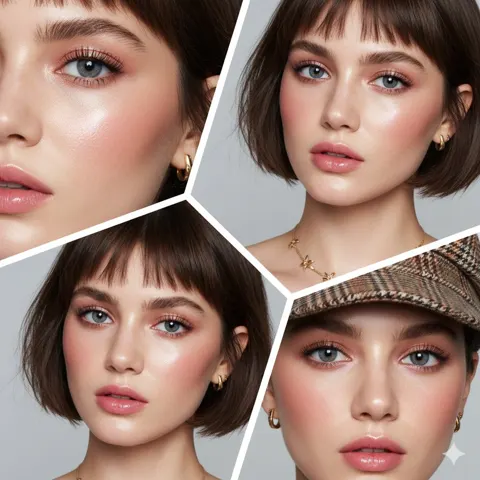 Hyper realistic korean beauty collage