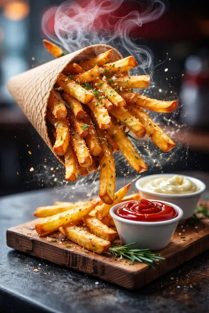 Hyper realistic falafel wrap explosion photography
