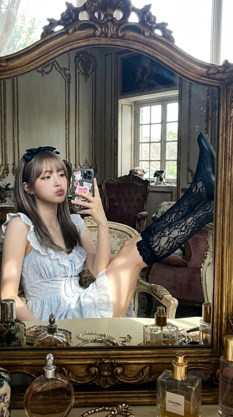Rococo mirror rebel selfie — After