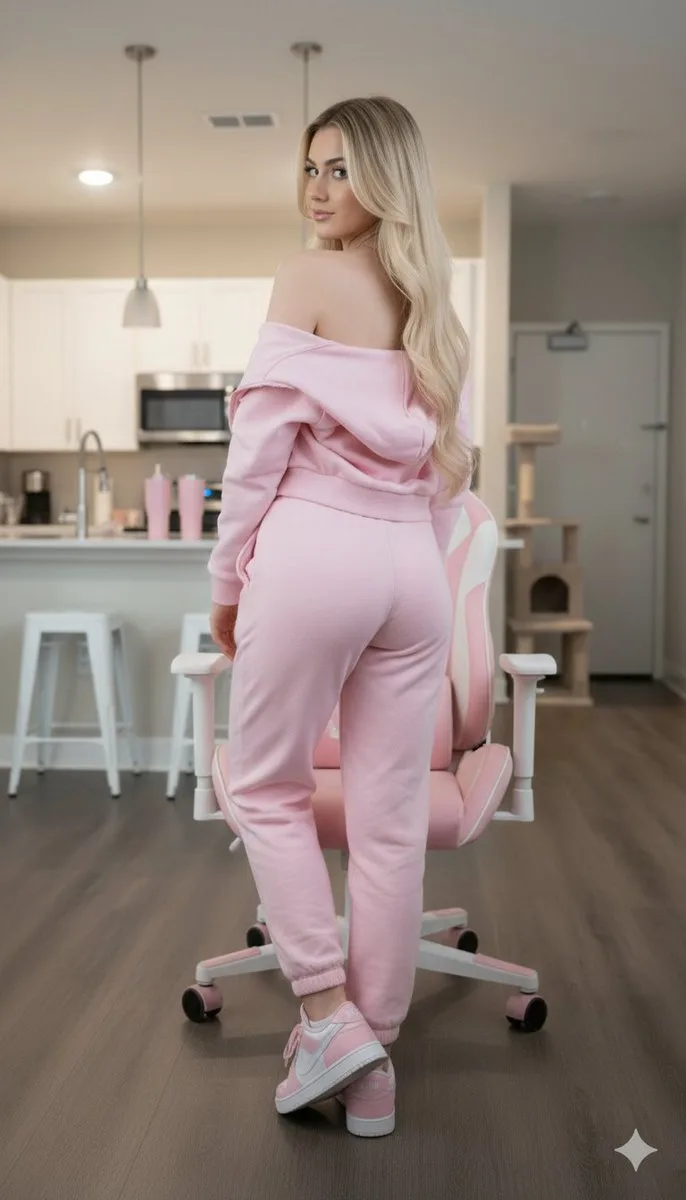 Pastel gaming girl over shoulder — Sonra