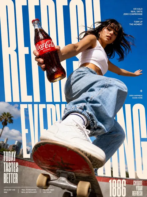 Skate park fashion cola advertisement