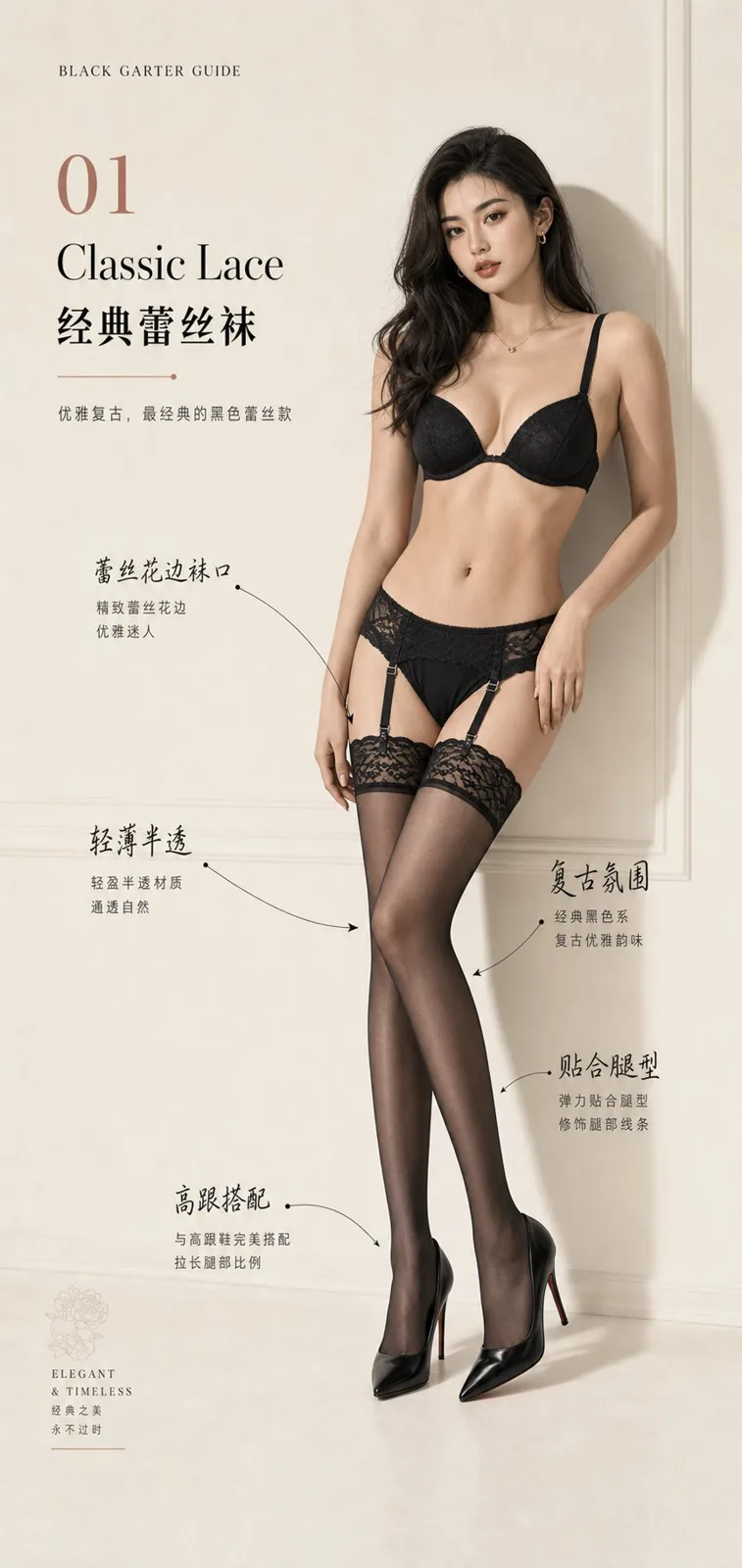 Black stockings garter belt fashion guide — Sonra