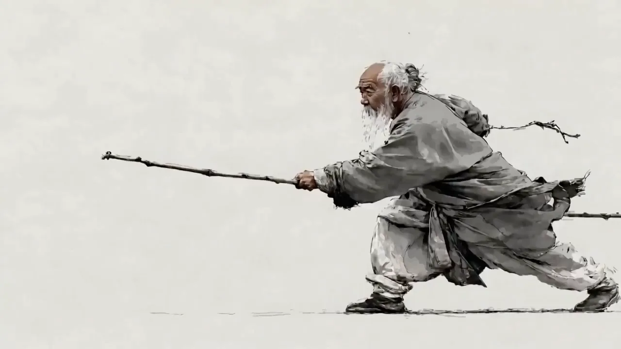 Ink wash martial arts calligraphy — After