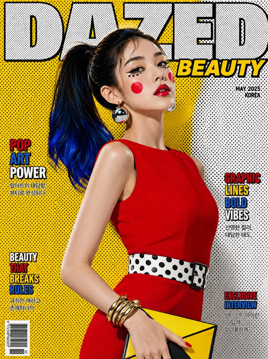 Surrealist pop art luxury beauty magazine cover — After