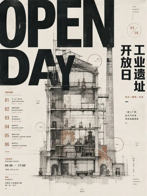 Urban memory archive minimalist poster design