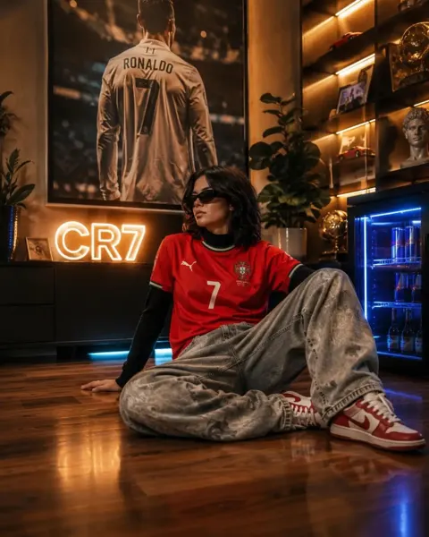 Cinematic sports fan room portugal cr7 aesthetic