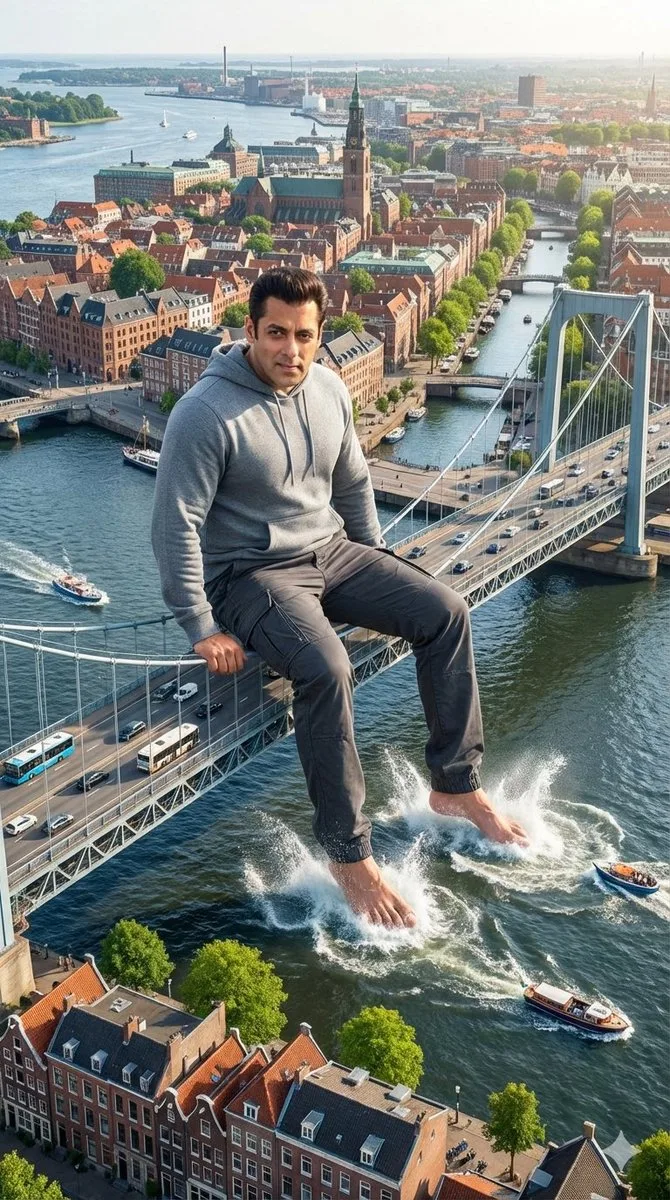Giant salman bridge splash — After