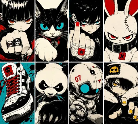 Graphic feral manga stylization guide