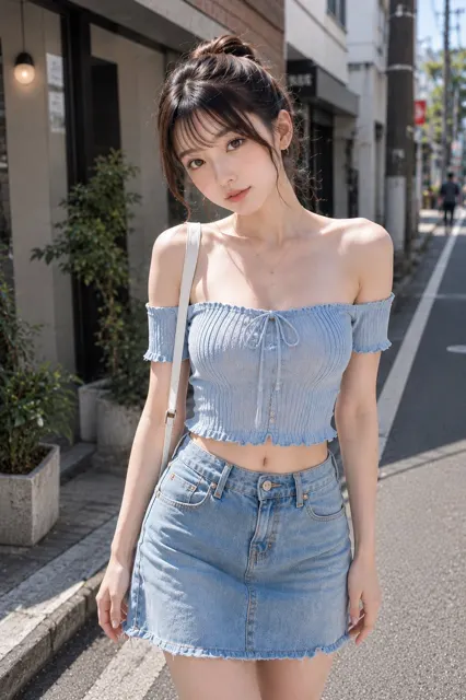 Japanese street fashion woman iphone photography