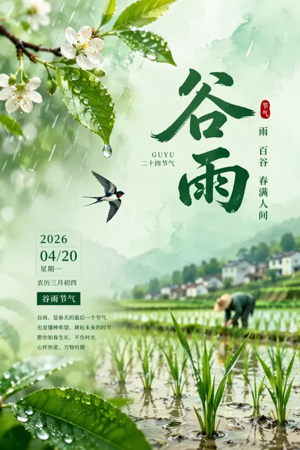 Guyu solar term poster 2026