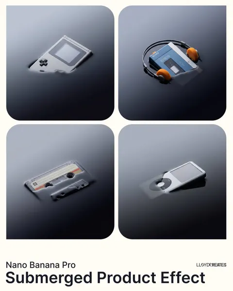 Crystal clear underwater product photography