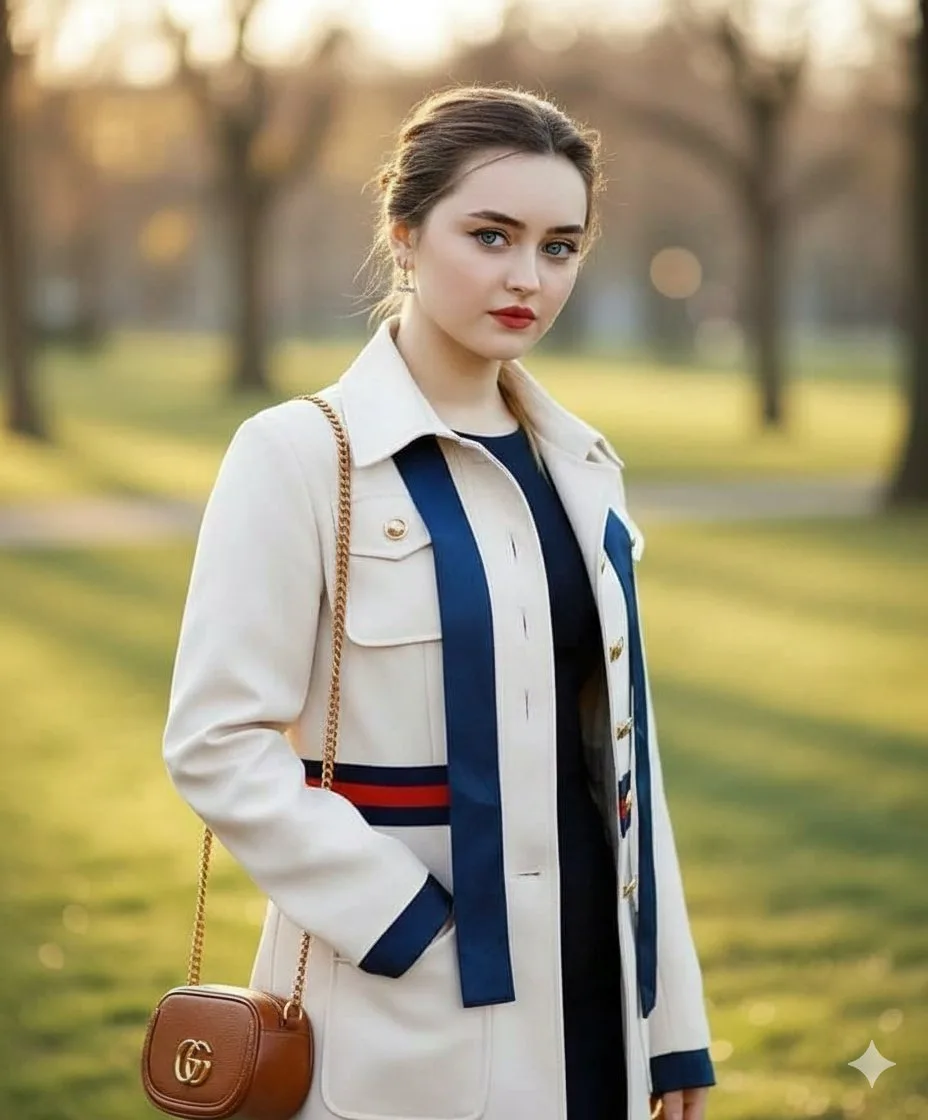 Vogue fashion trench coat — After