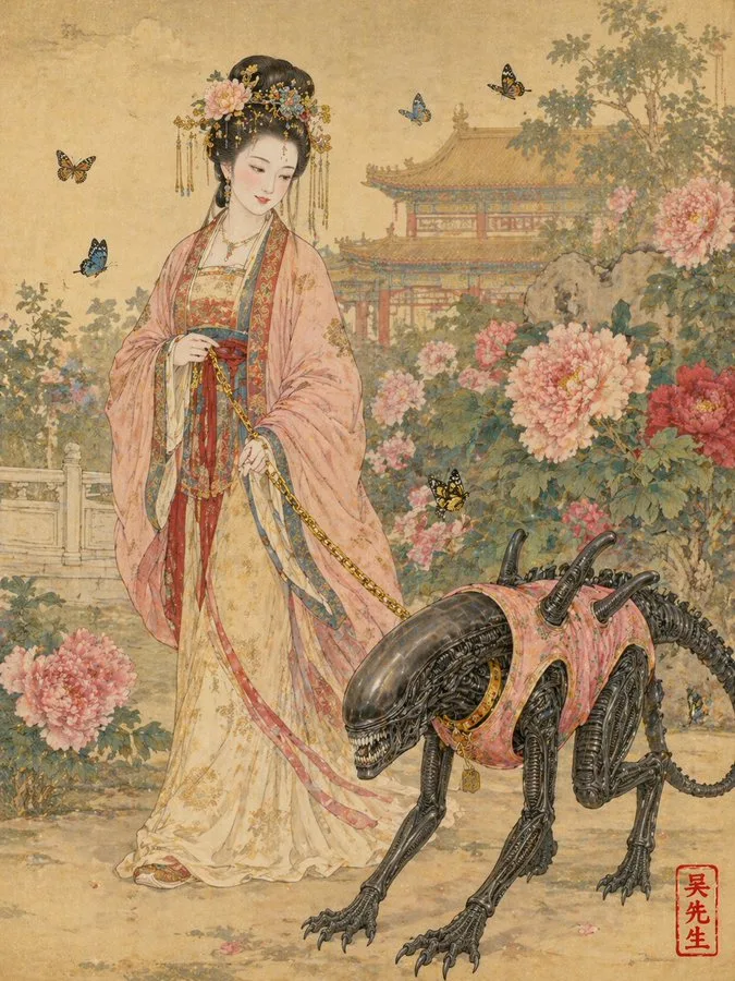 Tang lady walking xenomorph — Sonra