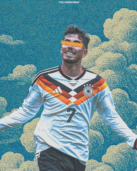 Ultra stylized football poster cinematic sports art