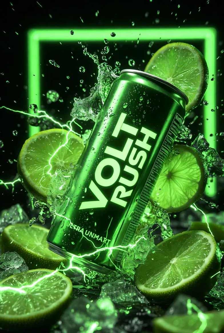 Neon energy drink explosion — Sonra